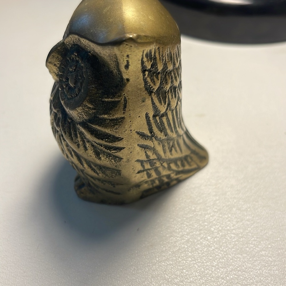 Brass Owl paper weight / decor. - Picture 3 of 5